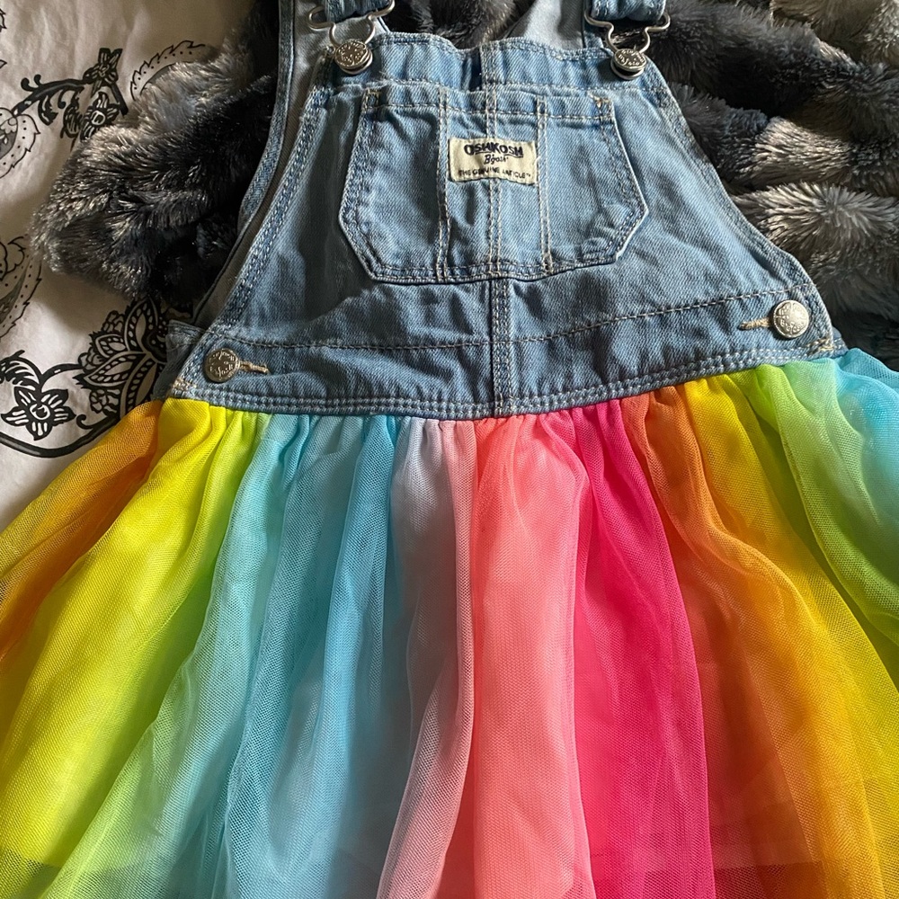 NWOT Oshkosh Coverall Dress with Matching Onsie